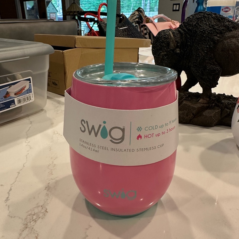 Swig Pink Insulated Stemless Cup